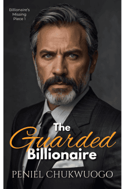 A book cover with the image of a business man in suits. The book titled "The Guarded Billionaire" and the author's names "Peniel Chukwuogo"